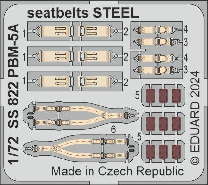 Eduard SS822 1:72 Martin PBM-5A Mariner seatbelts STEEL