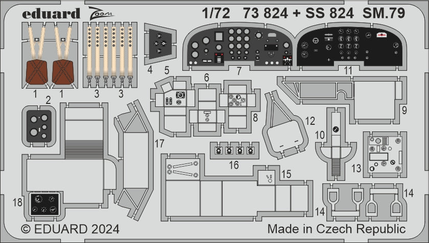 Eduard SS824 1:72 Savoia-Marchetti SM.79 for Italeri