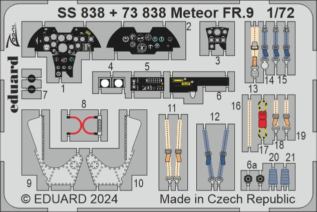 Eduard SS838 1:72 Gloster Meteor FR.9