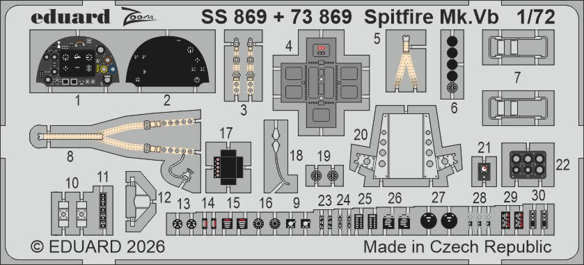 Eduard SS869 1:72 Supermarine Spitfire Mk.Vb