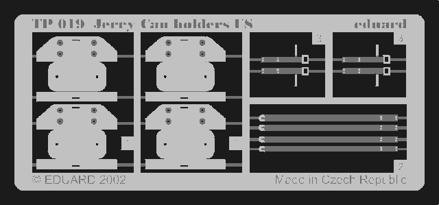 Eduard TP019 1:35 Jerry Can holders U.S. issueto be used with Tamiya