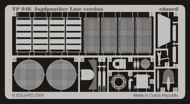 Eduard TP048 1:35 Jagdpanther late version to be used with Tamiya