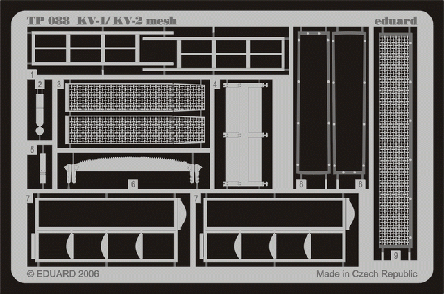 Eduard TP088 1:35 Soviet KV-1/KV-2 mesh early to be used with Trumpeter