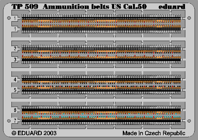 Eduard TP509 1:35 Ammunition belts U.S. Cal.50