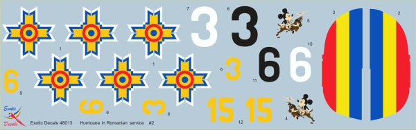 Exotic Decals 48013 1:48 Romanian Hurricanes #2