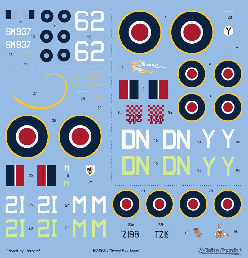 Exito Decals ED48005 1:48 'Sweet Fourteens'