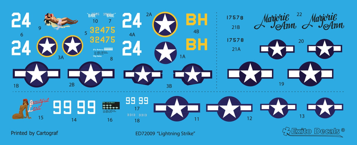 Exito Decals ED72009 1:72 "Lightning Strike"