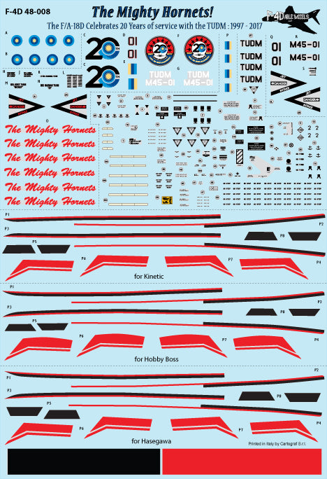 F-4dable Models 48-008 1:48 McDonnell-Douglas F/A-18D Hornet's 20 Years of Service with the Royal Malaysian Air Force (RMAF)
