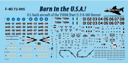 F-4dable Models 72-005 1:72 McDonnell-Douglas F/A-18D Hornet. Born in the U.S.A.! - U.S. Built Aircraft of the TUDM (Part 1)