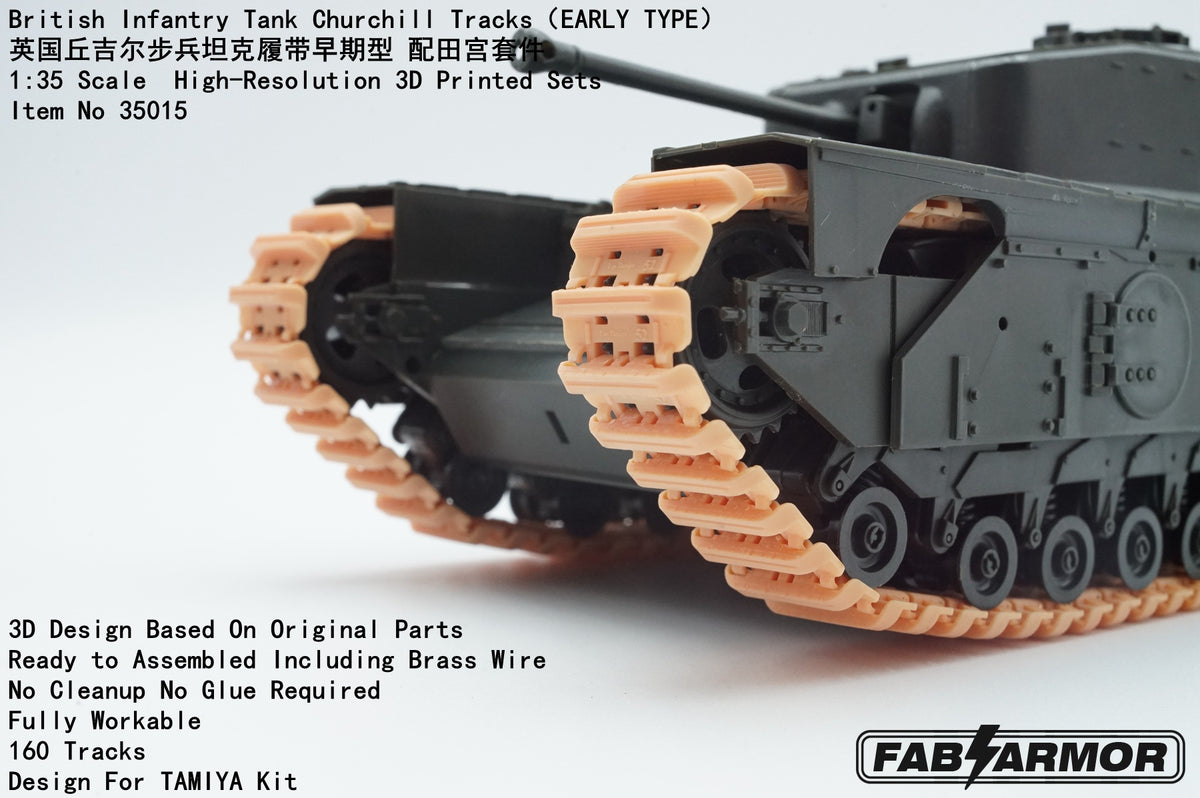 FabScale Studio FA35015 1:35 British Infantry Tank Churchill Mk.V Tracks EARLY TYPE