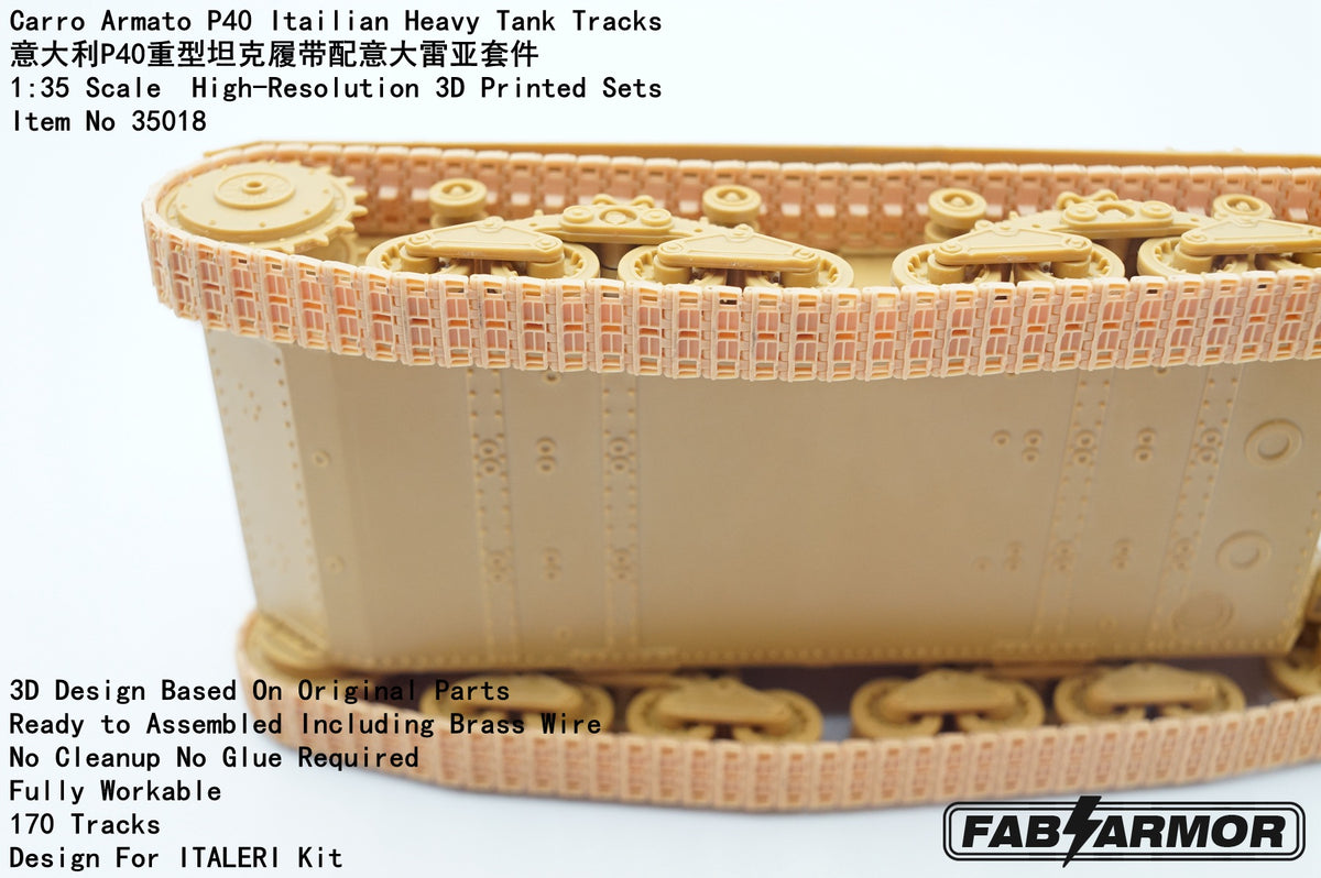 FabScale Studio FA35018 1:35 Carro Armato P40 Italian Heavy Tank Tracks