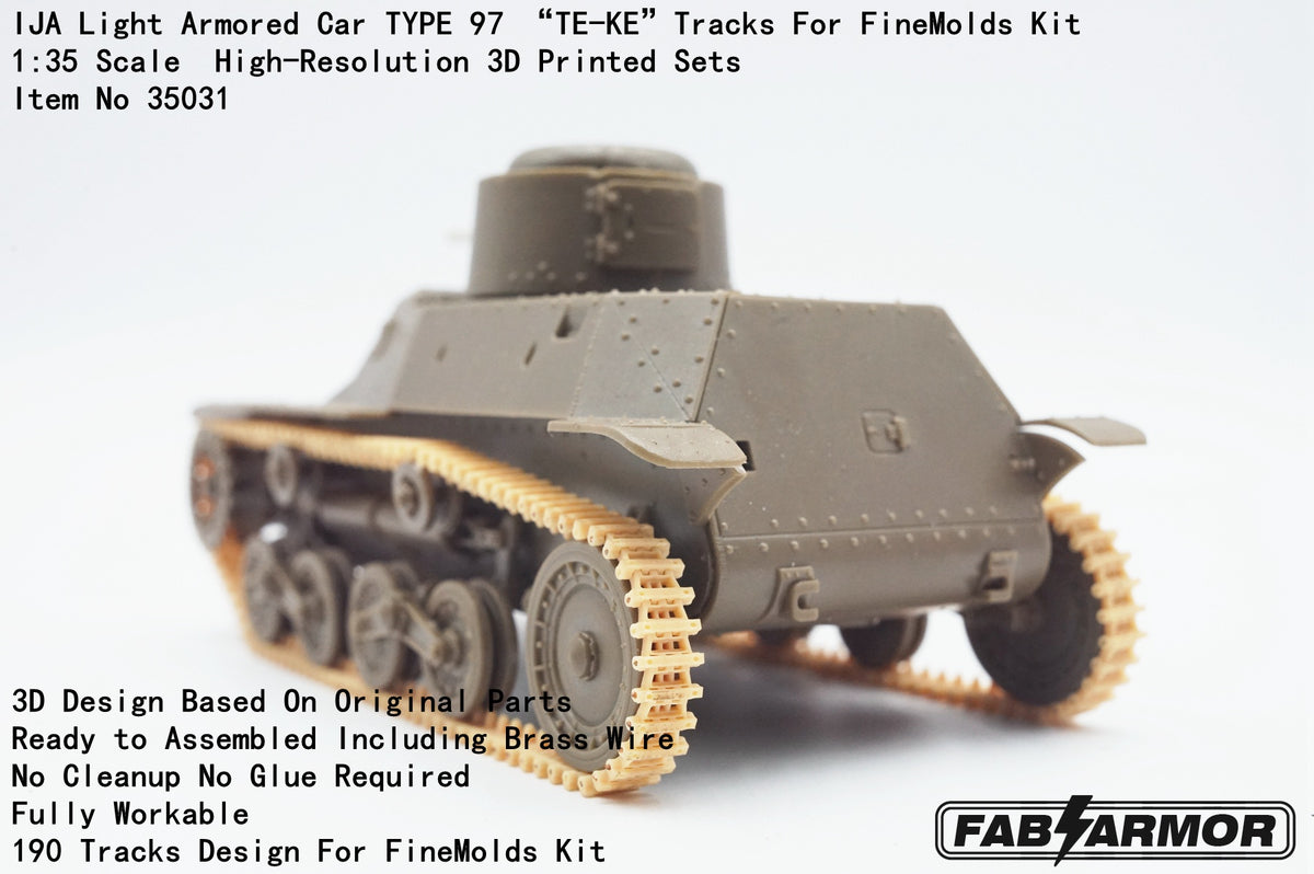FabScale Studio FA35032 1:35 IJA Light Armored Car TYPE 97 “TE-KE”Tracks