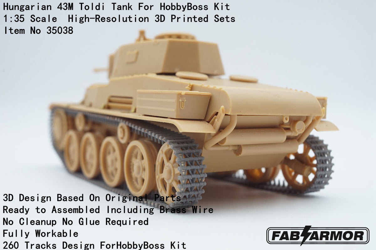 FabScale Studio FA35038 1:35 Hungarian 43M Toldi Tank Tracks