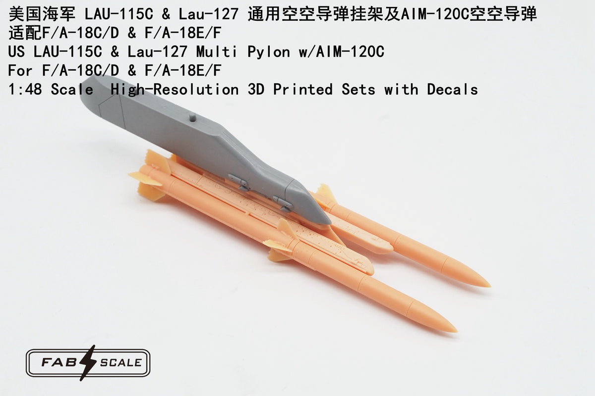 FabScale Studio FA48083 1:48 LAU-115C & LAU-127 multi pylon with AIM-120C