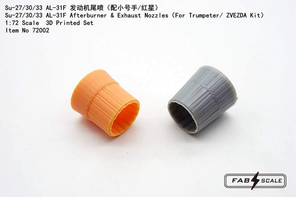 FabScale Studio FA72002 1:72 Sukhoi Su-27Su-30/Su-33 AL-31F Afterburner & Exhaust Nozzles