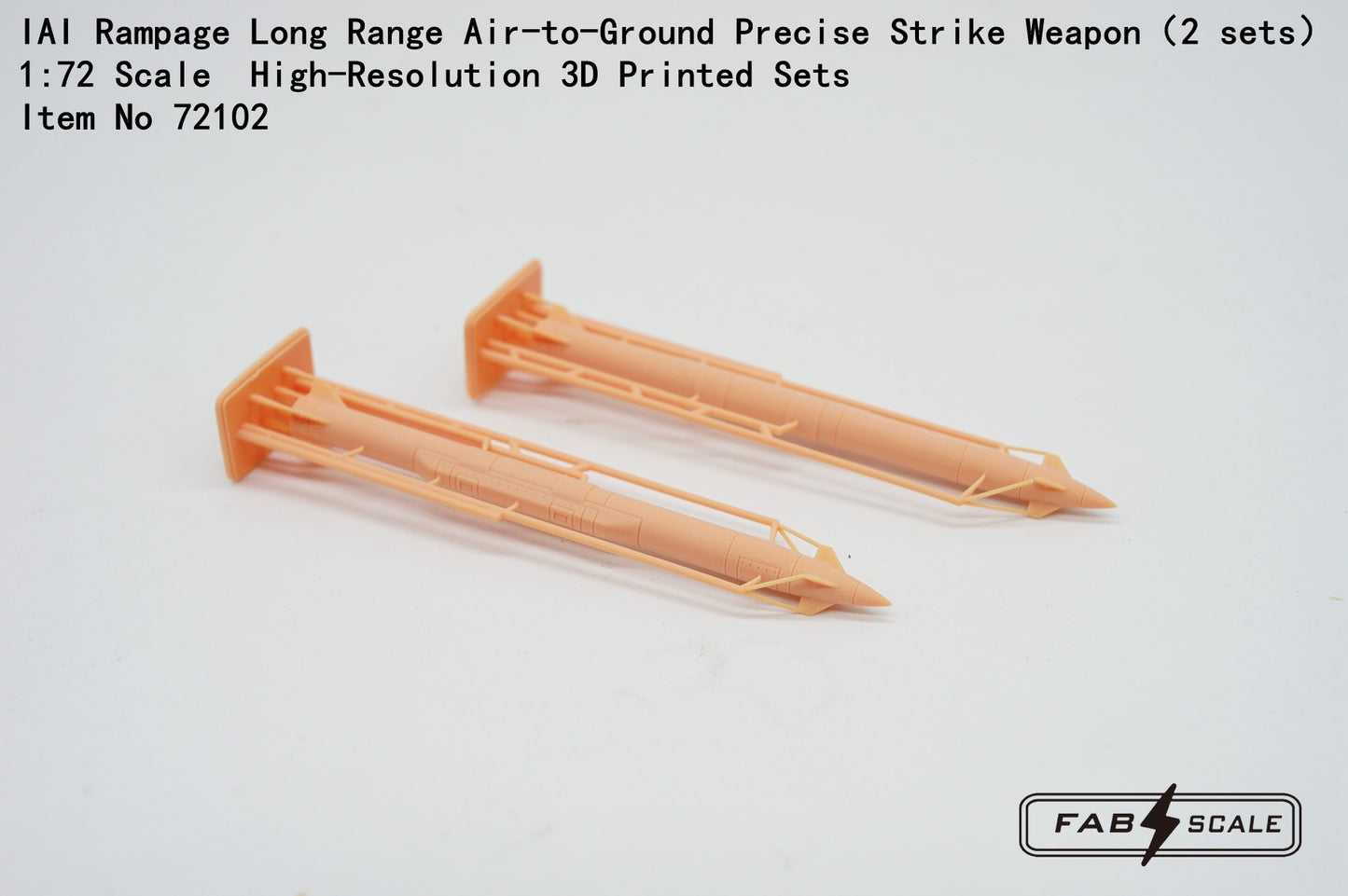 FabScale Studio 72102 1:72 IAI Rampage Long Range Air-to-Ground Precise Strike Weapon 2 sets)