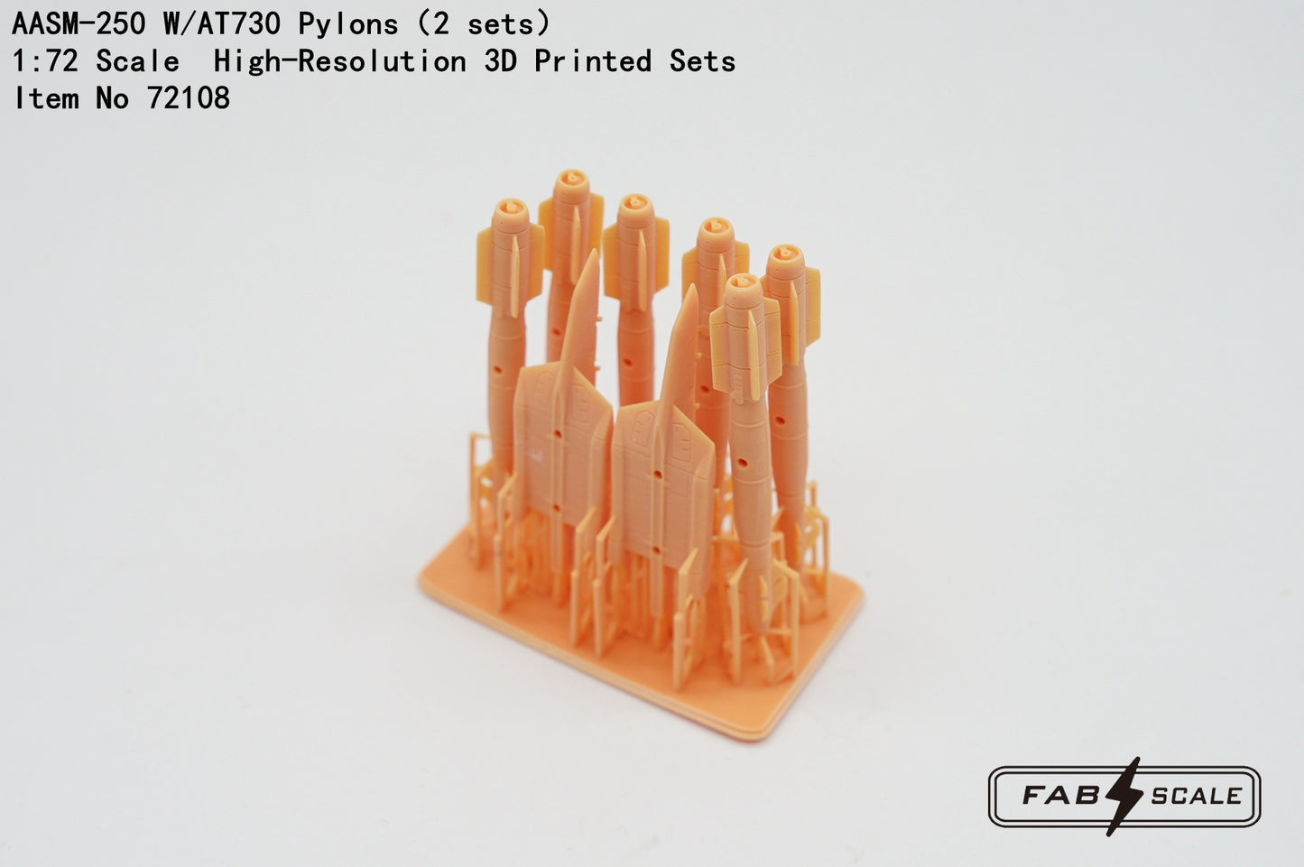 FabScale Studio 72108 1:72 AASM-250 W/AT730 Pylons(2 sets) 3D-Printed