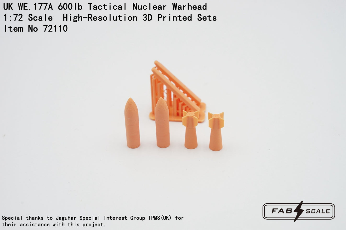 FabScale Studio 72110 1:72 UK WE 177A 600lb Tactical Nuclear Warhead