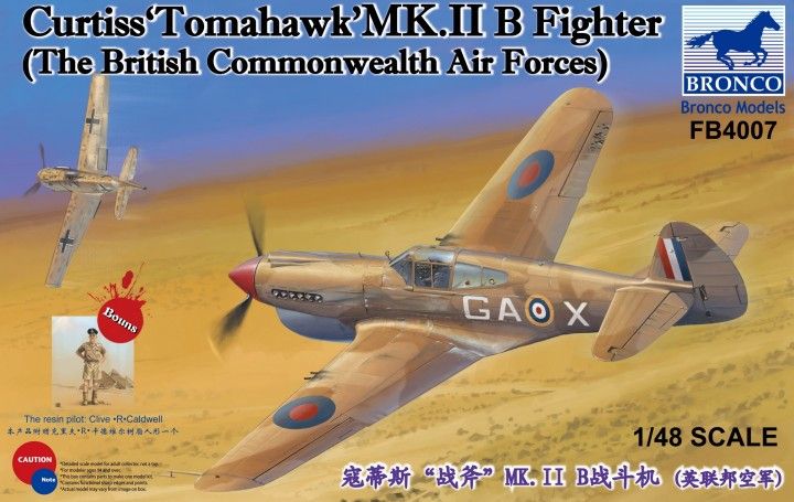 Bronco Models FB4007 1:48 Curtiss Tomahawk MK.IIB Fighter