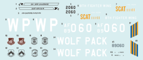FabScale Studio FD48006 1:48 SCAT XXVII 2024 USAF F-16C Block 40 'SCAT XXVII' Gunsan Air Base 2024