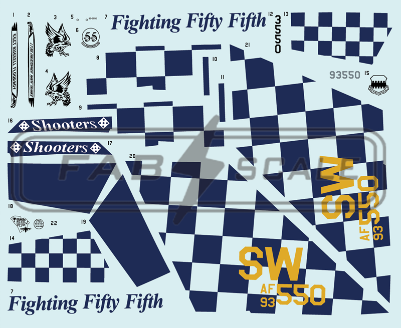 FabScale Studio FD48010 1:48 USAF Lockheed-Martin F-16C Block 50 55th FS Shaw Air Base 2023