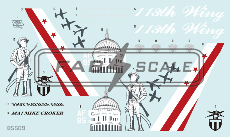 FabScale Studio FD48022 1:48 F-16DM Blk30 113th FW District of Columbia Air National Guard Andrews AFB 2012