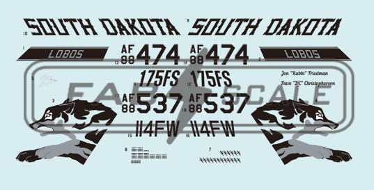 FabScale Studio FD48030 1:48F-16CM Block40 88-0537 114th FW 175th FS Okinawa Kadena AFB 2024