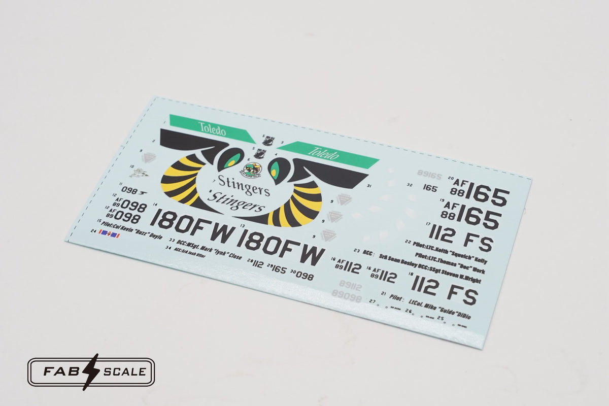 FabScale Studio FD72015 1:72 USAF F-16CM Fighting Falcon /DM Block 42 180th FW Stingers 2015
