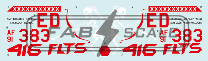 FabScale Studio FD72029 1:72 F-16C Block 50 91-0383 416th FTS Edwards AFB 2024 Viper 50th Anniversary
