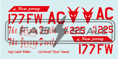 FabScale Studio FD72035 1:72 F-16C Block 30 87-0225 177th FW NJ Atlantic City International Airport 2023