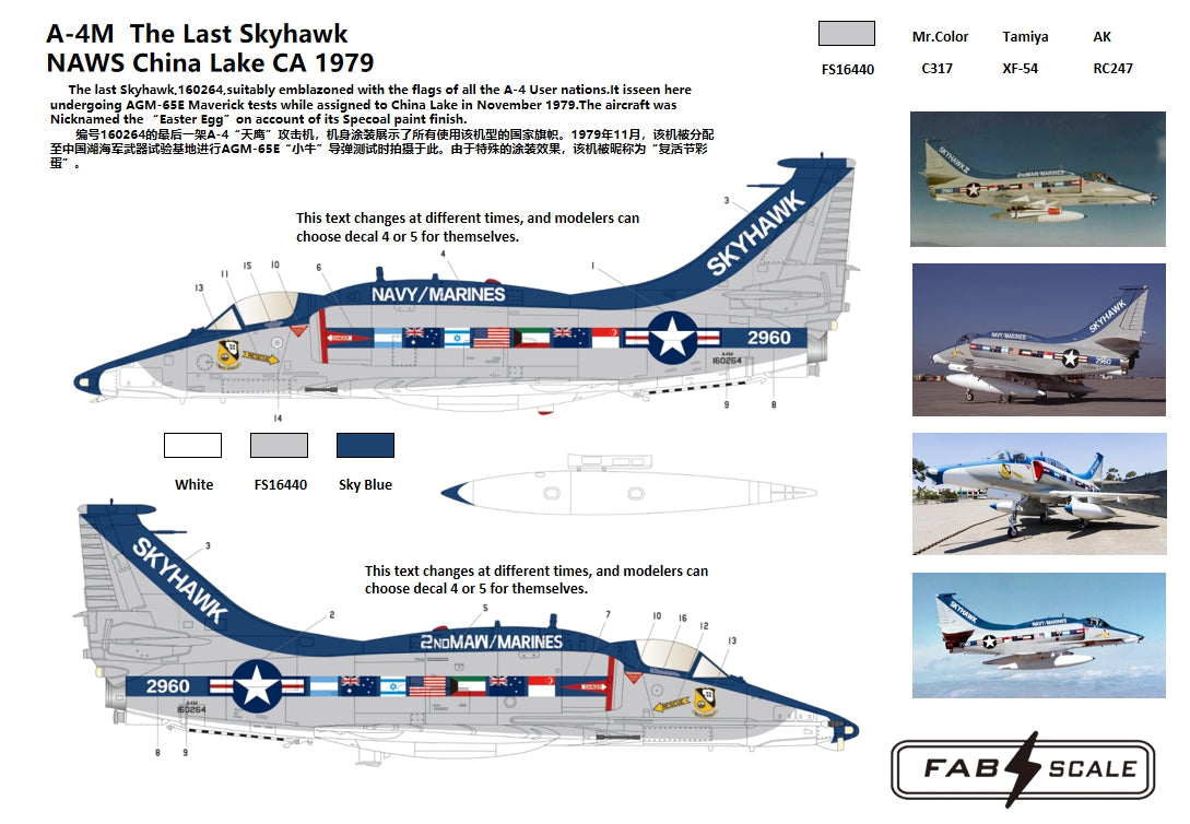 FabScale Studio FD72074 1:72 Douglas A-4M The Last Skyhawk NAWS China Lake CA 1979