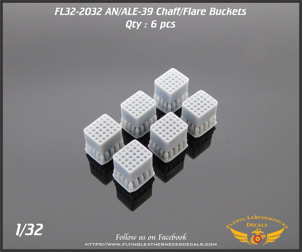 Flying Leathernecks FL32-2032 1:32 AN/ALE-39 Chaff/Flare buckets (great for diorama) - 6 buckets