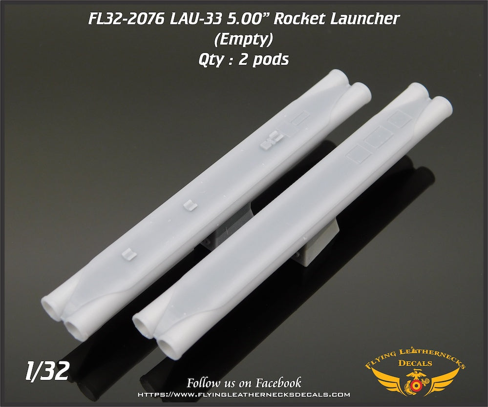 Flying Leathernecks FL32-2076 1:32 LAU-33 5.00' empty rocket launchers x 2