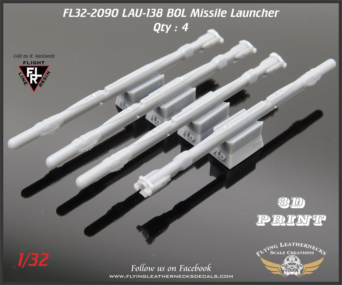 Flying Leathernecks FL32-2090 1:32 LAU-138 Launchers (qty 4)