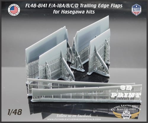 Flying Leathernecks FL48-8141 1:48 F/A-18A/ F/A-18B/F/A-18C/F/A-18D Trailing Edge Flaps - Full Down