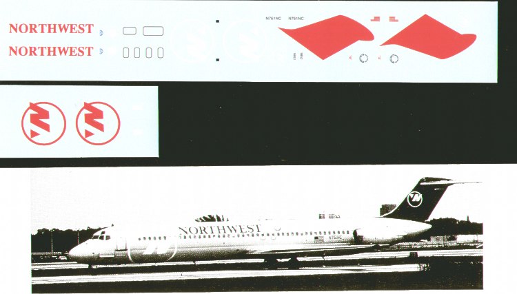 Flightpath USA A20066 1:200 Douglas DC-9-50 Northwest '95 Experimental Light Grey Scheme