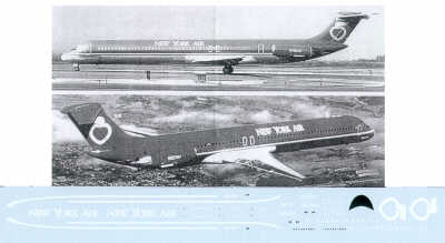 Flightpath USA A20254 1:200 McDonnell-Douglas MD-80/Douglas DC-9-30 New York Air White Scheme