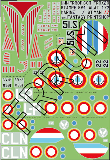 Frrom-Azur OX20 1:72 Stampe France Alat Marine St-Yan