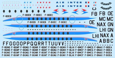 F-rsin Plastic P4049 1:144 Vickers Viscount 700 - Air Inter