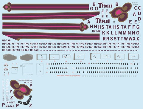F-rsin Plastic P4078 1:144 Airbus A300-600 - Thai