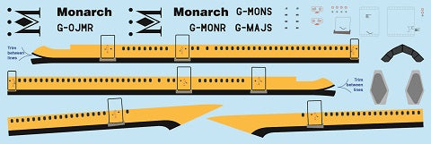 F-rsin Plastic P4083 1:144 Airbus A300-600 - Monarch