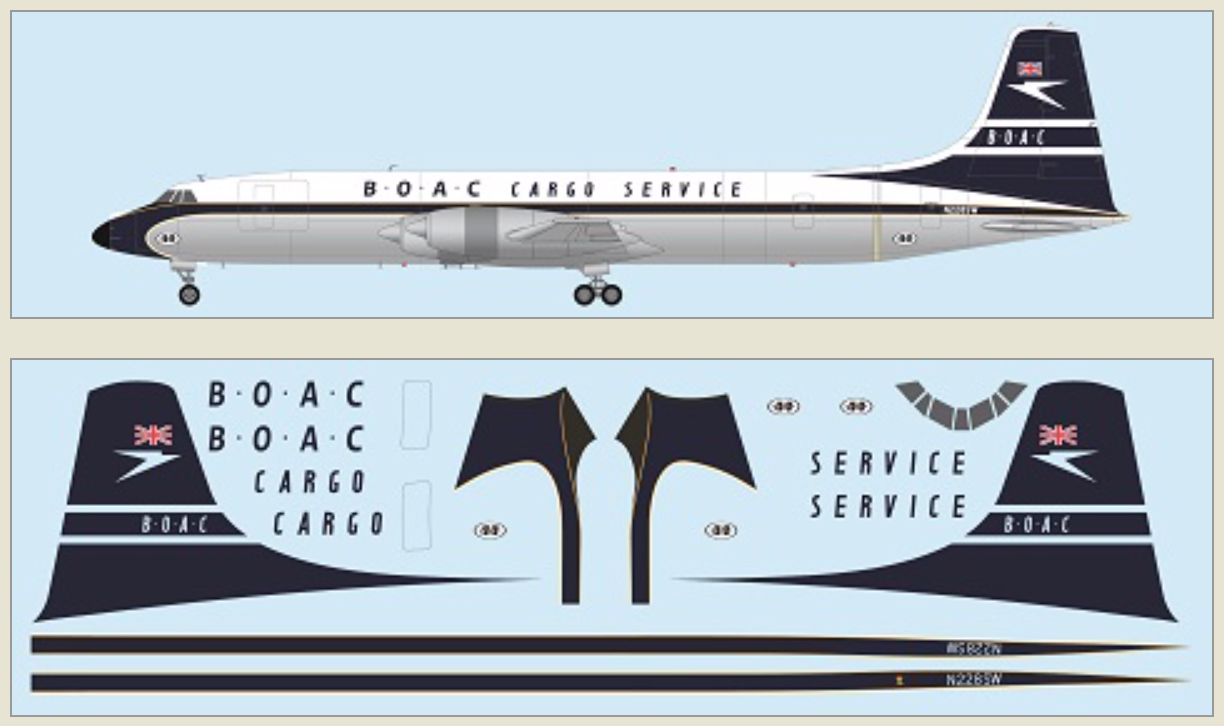 F-rsin Plastic P4120 1:144 Canadair CL-44 - BOAC