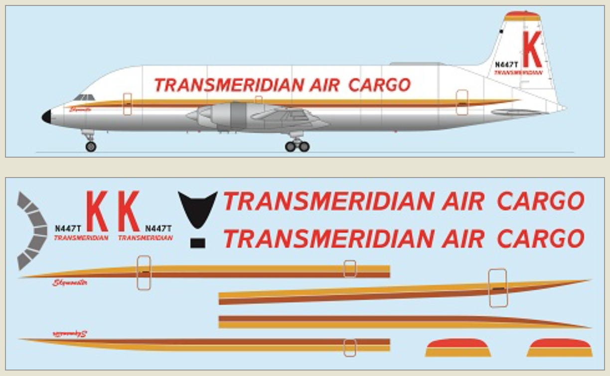 F-rsin Plastic P4125 1:144 Canadair CL-44 Guppy - Transmeridian Air Cargo