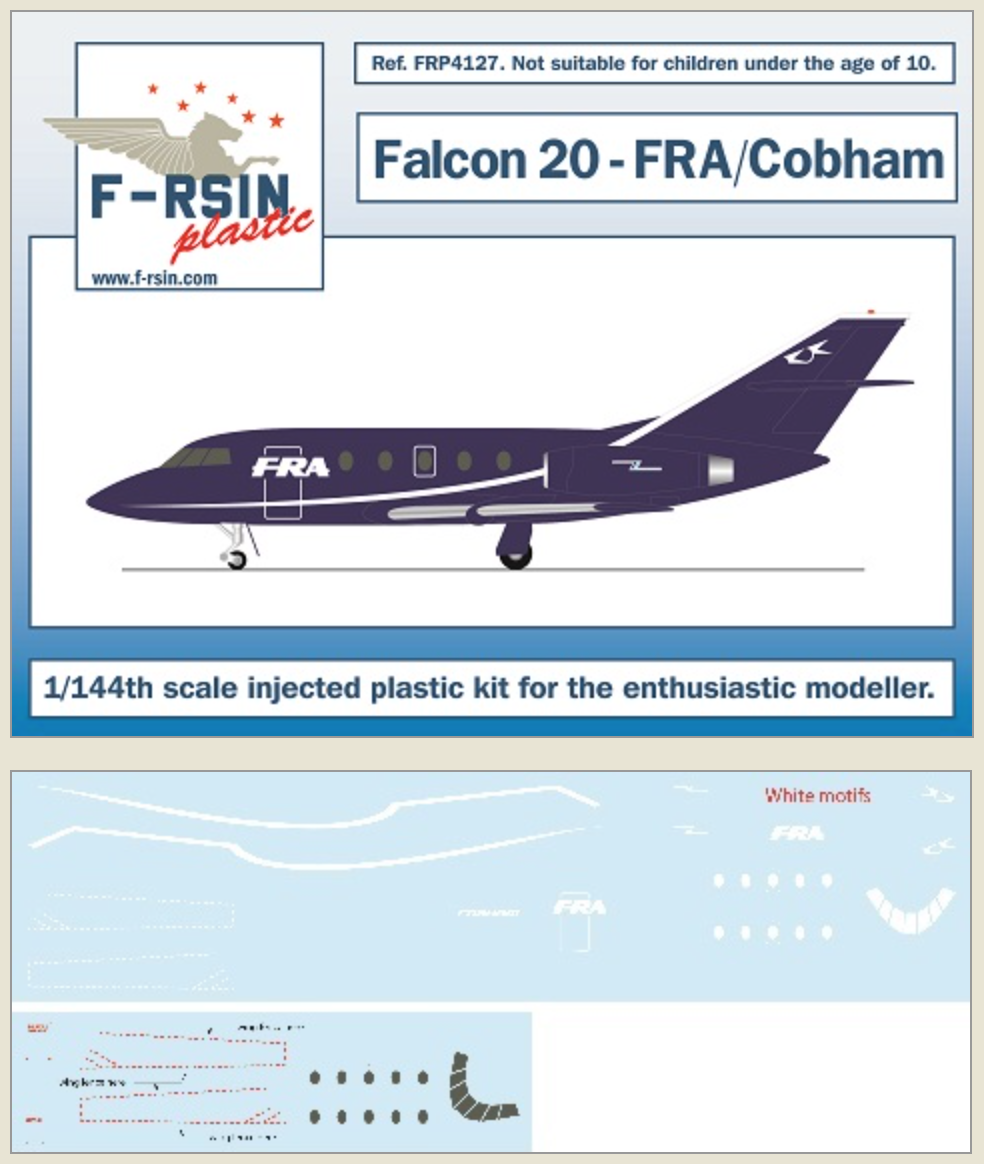 F-rsin Plastic P4127 1:144 Dassault Falcon 20 - FRA/Cobham