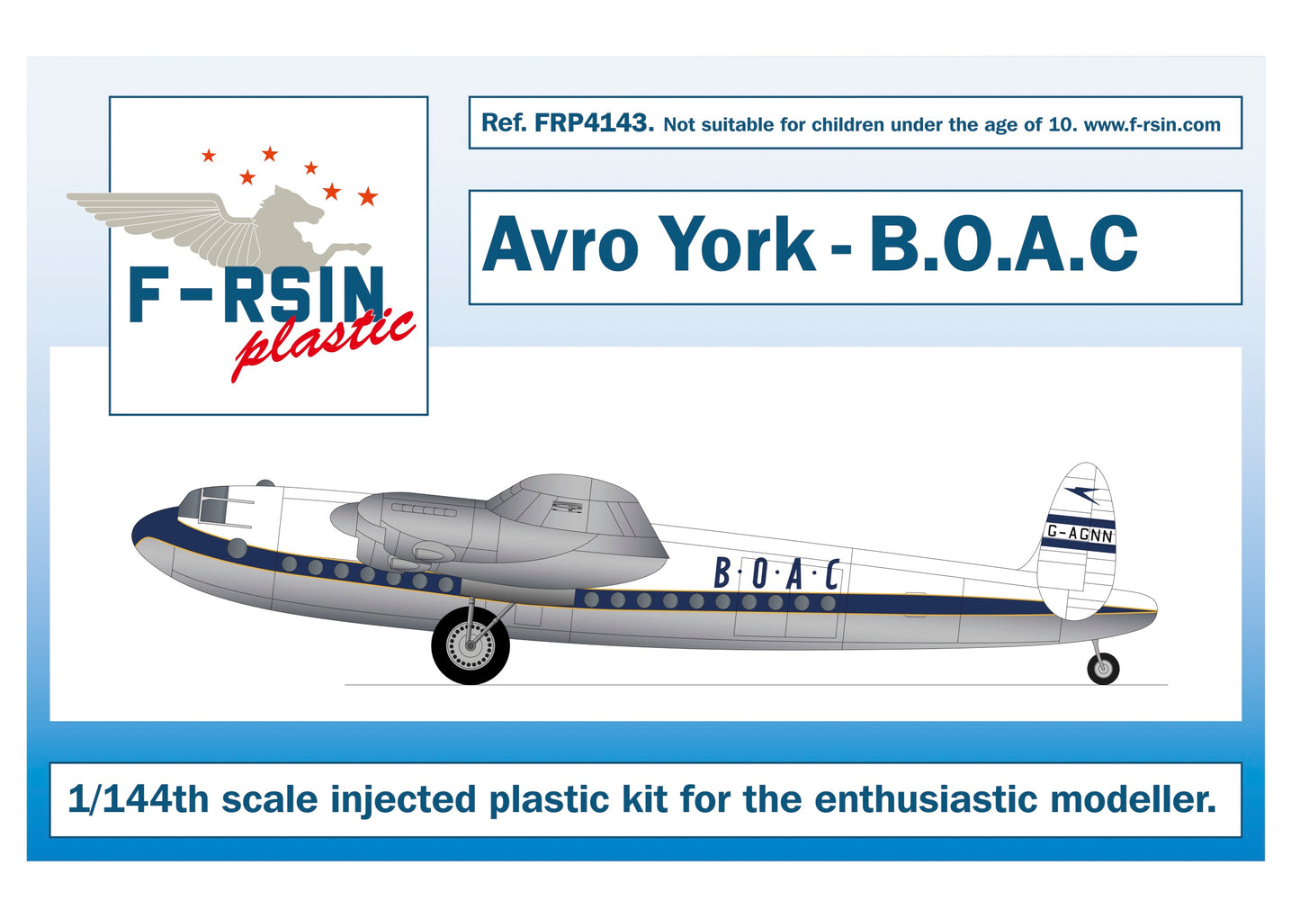 F-rsin Plastic FRP4143 1:144 Avro York B.O.A.C. G-AGNN