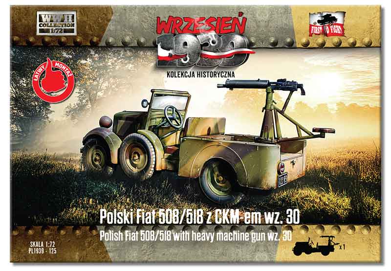 First To Fight Kits 125 1:72 Polski Fiat 508/518 with heavy machine gun wz.30
