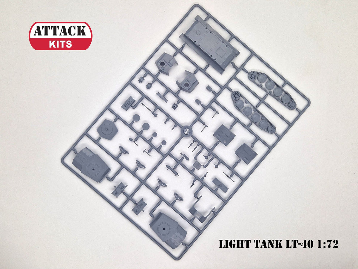 Attack Kits FU72-006 1:72 LT-40 Slovak National Uprising 1944. Luxury Set, incl. resin cast turret, crew figures, metal gun barrel, p/e parts