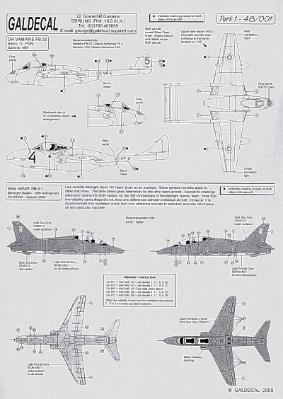 Galdecal 48-001 1:48 Finnish Air Force Pt 1