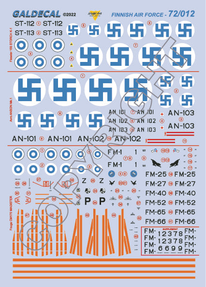 Galdecal 72-012 1:72 Finnish Air Force