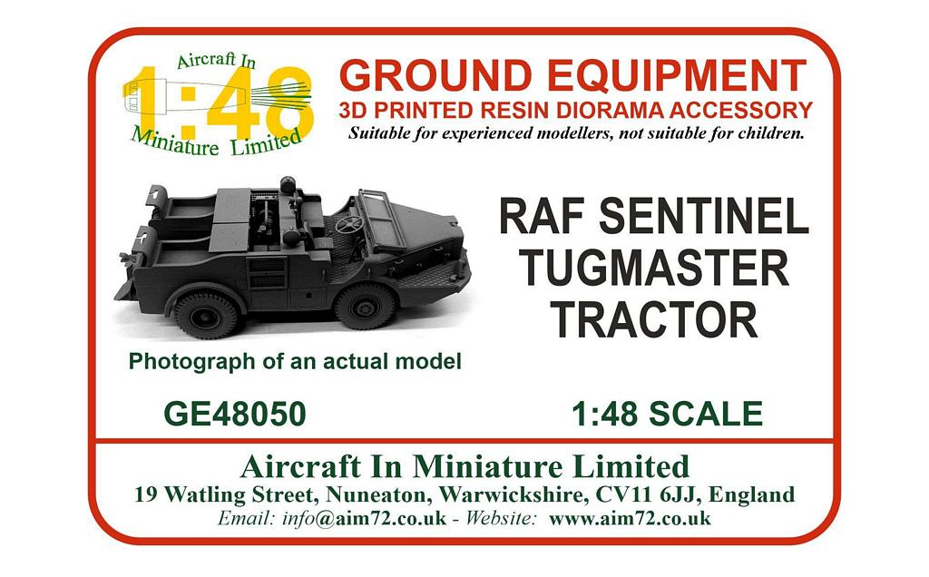 AIM - Ground Equipment GE48050 1:48 RAF Sentinel Tugmaster tractor (V-bomber support series) 3d-Printed